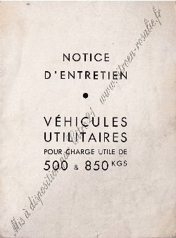 camionnette 500 kg et 800 kg
