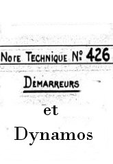 demarreurs et dynamos