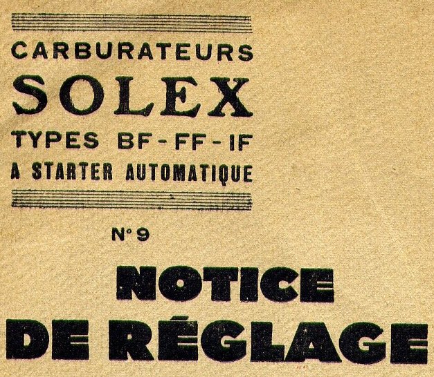 Solex bf ff if