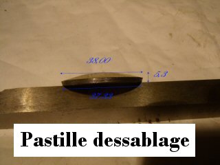 remplacement pastilles dessablage